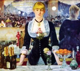 エドゥアール・マネ：フォリー・ベルジェールのバー-無料壁紙