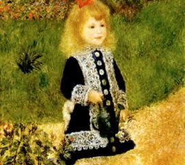 オーギュスト・ルノワール：じょうろを持つ少女