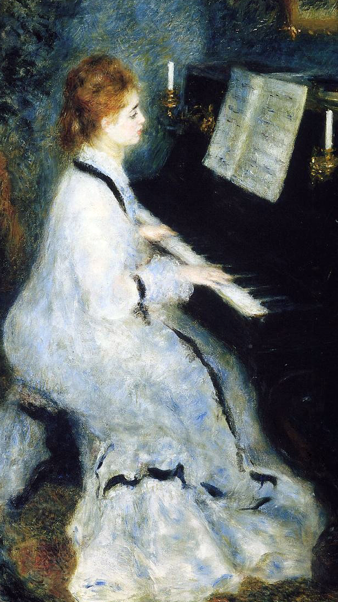 オーギュスト ルノワール ピアノを弾く若い女性 Pc スマートフォンの壁紙 スマートマイズ
